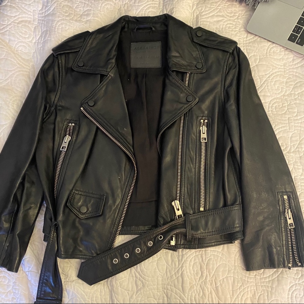 All Saints Leather Moto Jacket